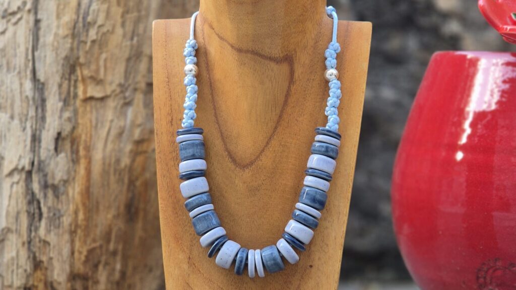 Collier COLLIOURE bleu jeans LP Céramique